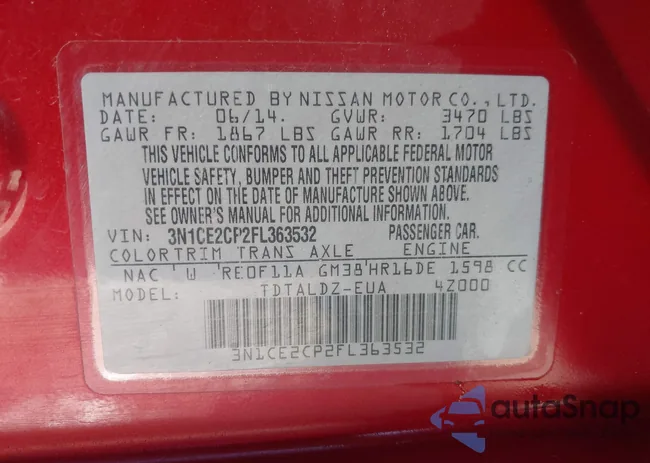 3N1CE2CP2FL363532: 43268189