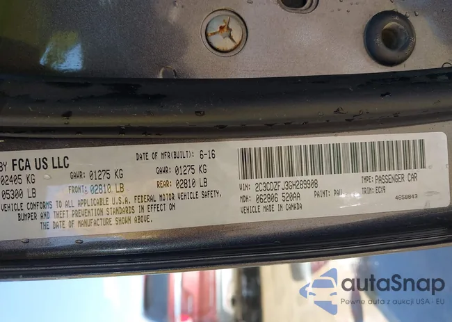 2C3CDZFJ3GH289908: 43268204