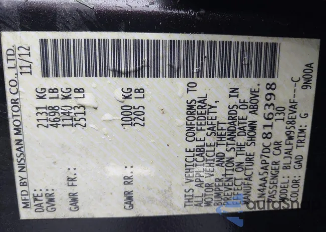 1N4AA5AP7DC816398: 43268207