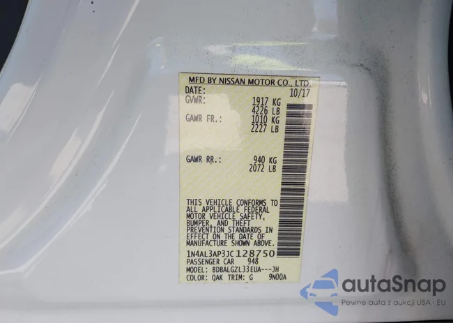 1N4AL3AP3JC128750: 43268222