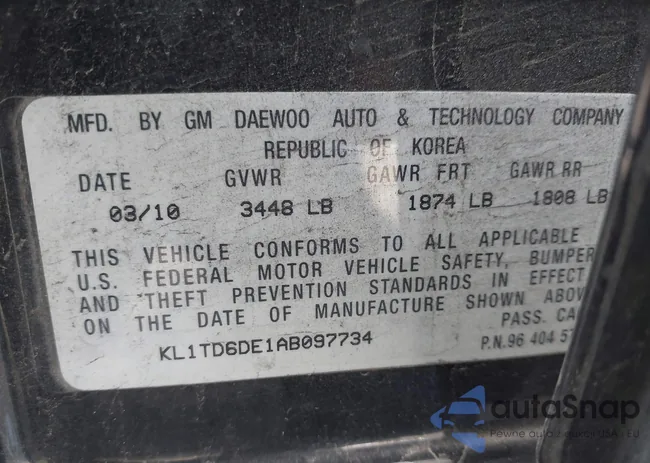 KL1TD6DE1AB097734: 43268247