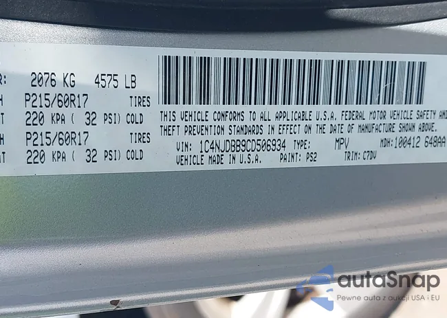 1C4NJDBB9CD506934: 43268281