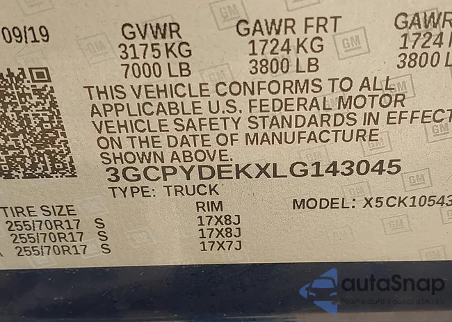 3GCPYDEKXLG143045: 43268282