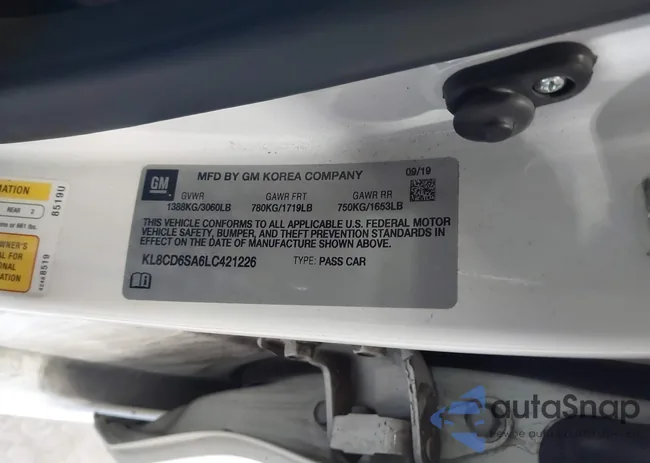 KL8CD6SA6LC421226: 43268346