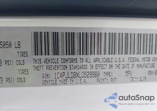 1C4PJLDBXLD529980: 43267452