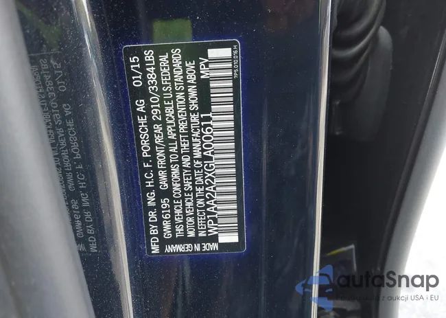 WP1AA2A2XGLA00611: 43267501