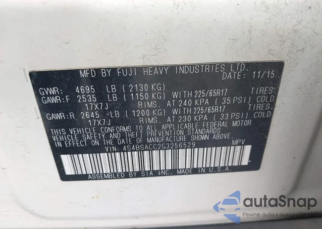 4S4BSACC2G3256529: 43267506