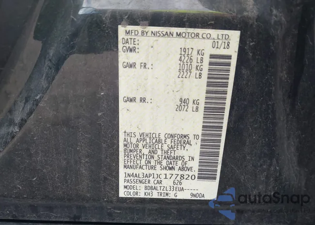 1N4AL3AP1JC177820: 43267584