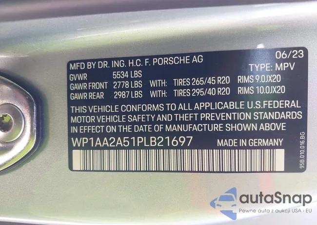 WP1AA2A51PLB21697: 43267662