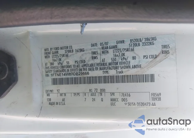 1FTNE14W87DB29666: 43267724