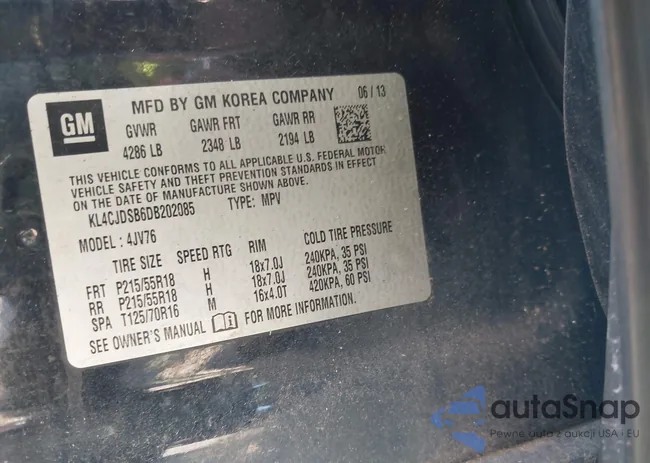 KL4CJDSB6DB202085: 43268868