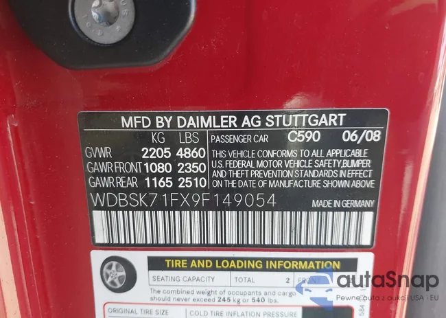 WDBSK71FX9F149054: 43268917