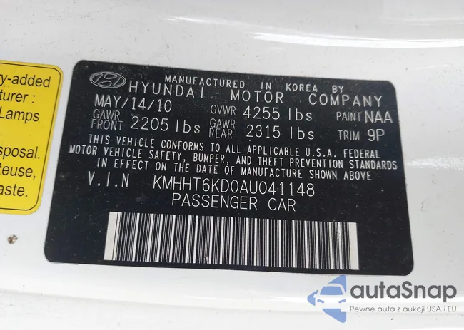KMHHT6KD0AU041148: 43268936