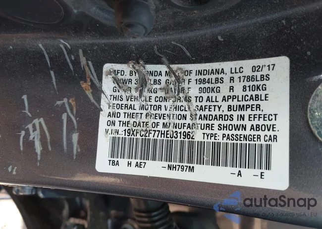 19XFC2F77HE031962: 43269016