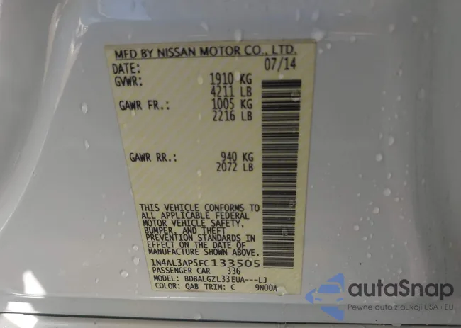 1N4AL3AP5FC133505: 43269176