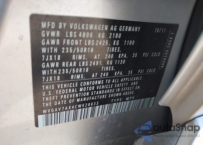 WVGAV7AX4CW528633: 43269179