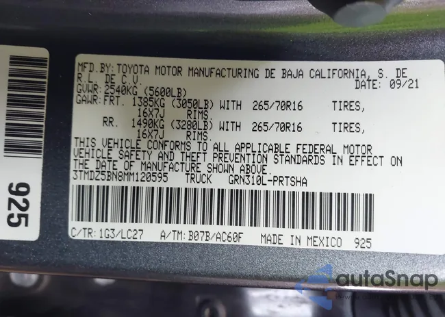 3TMDZ5BN8MM120595: 43269204