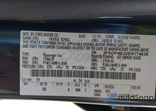 3FADP4BJ2BM174636: 43269256