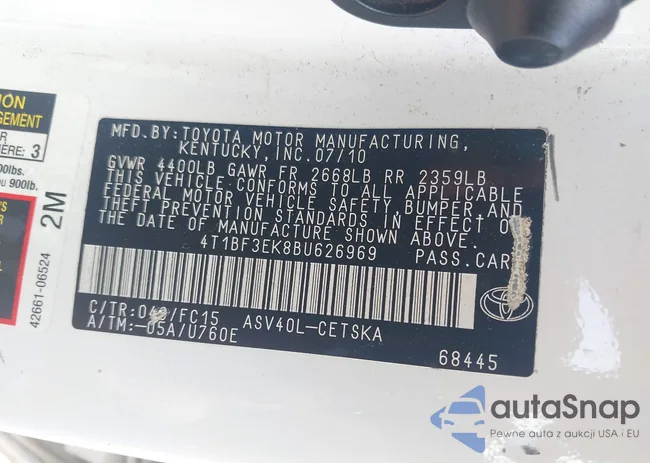 4T1BF3EK8BU626969: 43269297