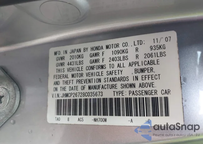 JHMCP26728C035673: 43268416