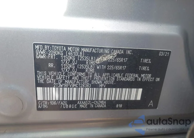 2T3W1RFV9MC128383: 43268492