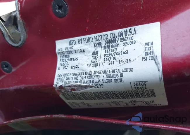 1FMZU67E13UA32299: 43268514