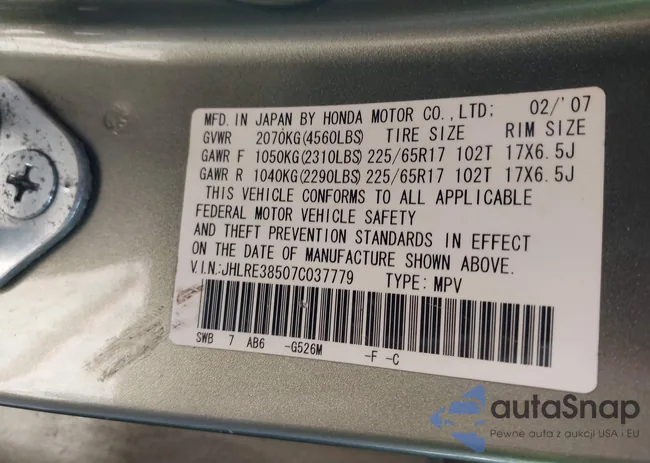 JHLRE38507C037779: 43268520