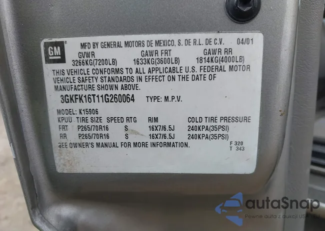 3GKFK16T11G260064: 43268565