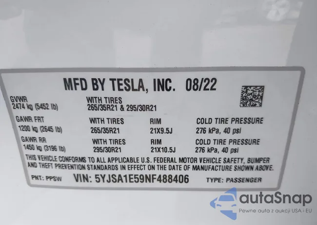 5YJSA1E59NF488406: 43268759