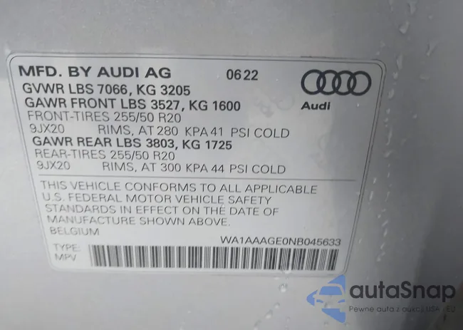 WA1AAAGE0NB045633: 43268769