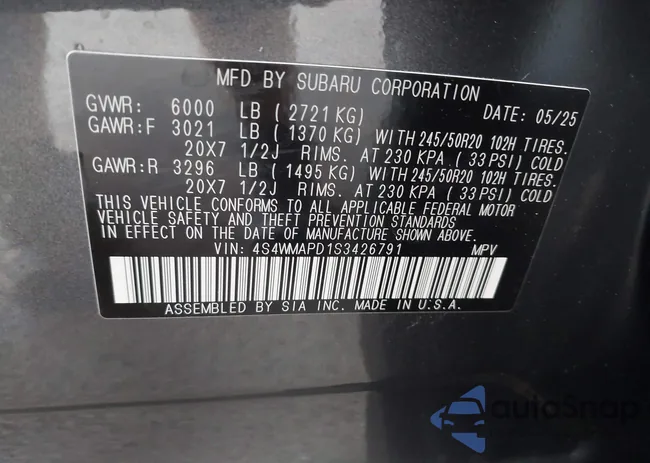 4S4WMAPD1S3426791: 43269881