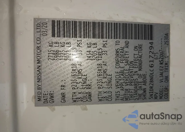 5N1DR2BN0LC617294: 43269903