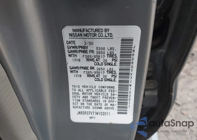 JNRDR07Y71W102011: 43270030