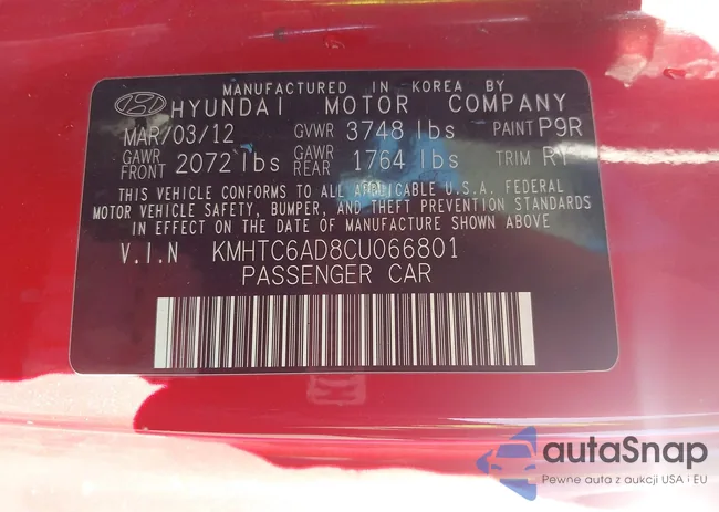 KMHTC6AD8CU066801: 43270089