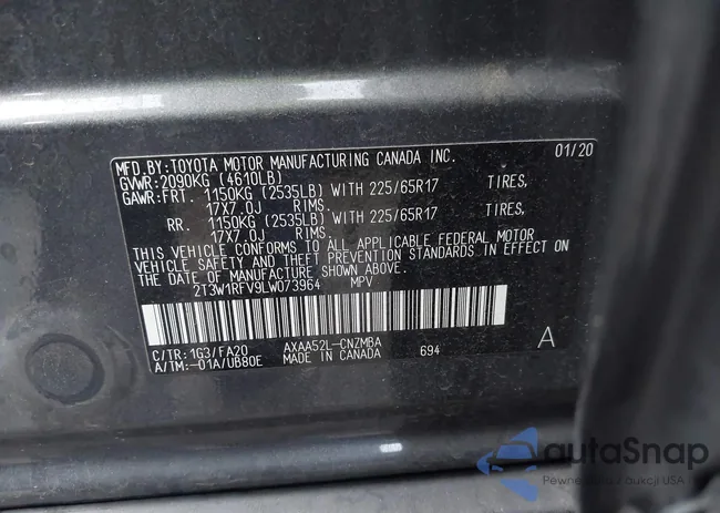 2T3W1RFV9LW073964: 43270134