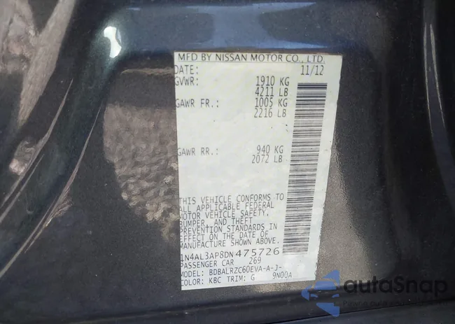 1N4AL3AP8DN475726: 43270155