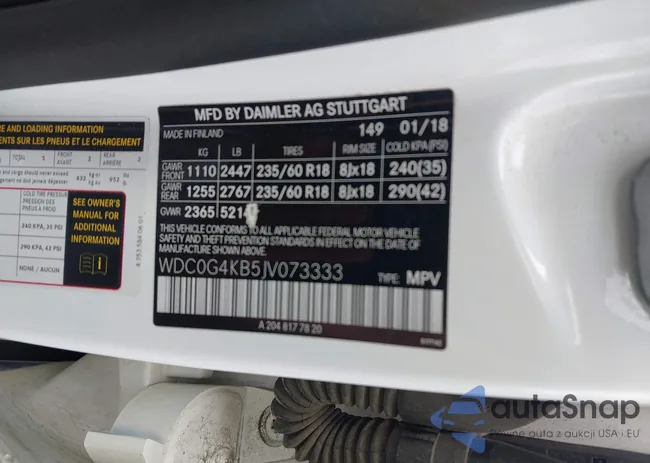 WDC0G4KB5JV073333: 43270341