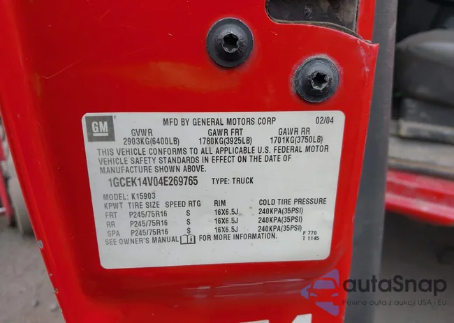 1GCEK14V04E269765: 43270402