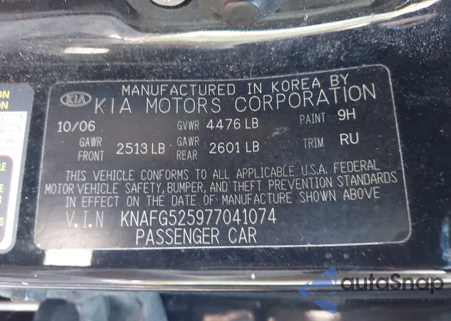 KNAFG525977041074: 43269707