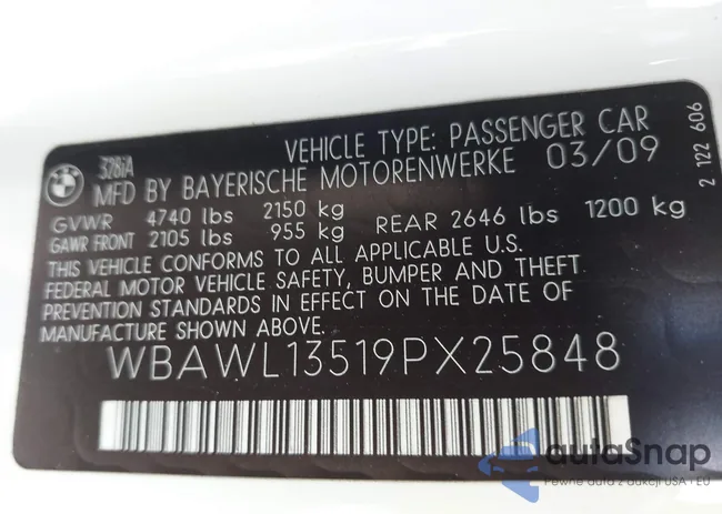 WBAWL13519PX25848: 43269768