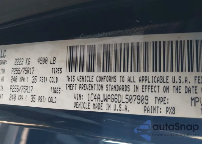 1C4AJWAG6DL507909: 43270824