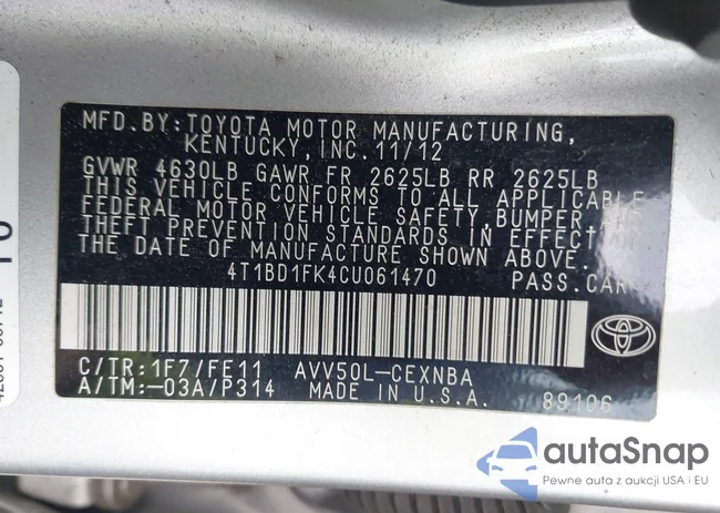 4T1BD1FK4CU061470: 43270874