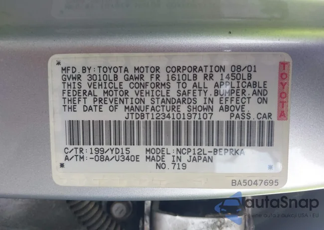 JTDBT123410197107: 43270905