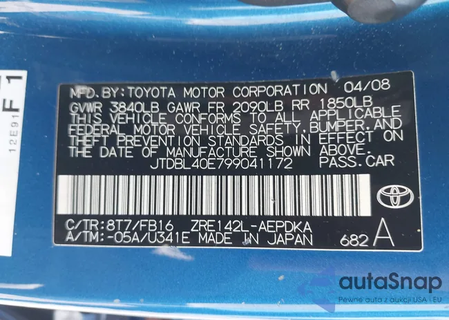 JTDBL40E799041172: 43271012