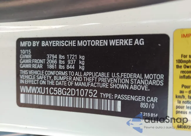 WMWXU1C58G2D10752: 43271037