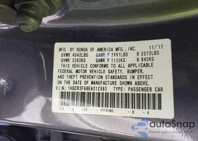 1HGCR3F88EA012580: 43271208