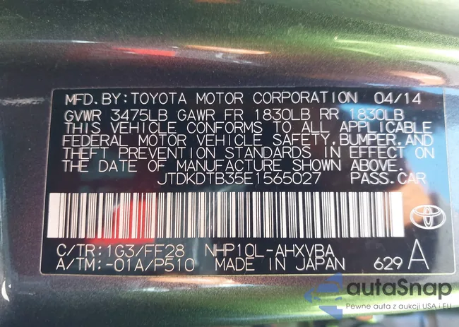 JTDKDTB35E1565027: 43271265