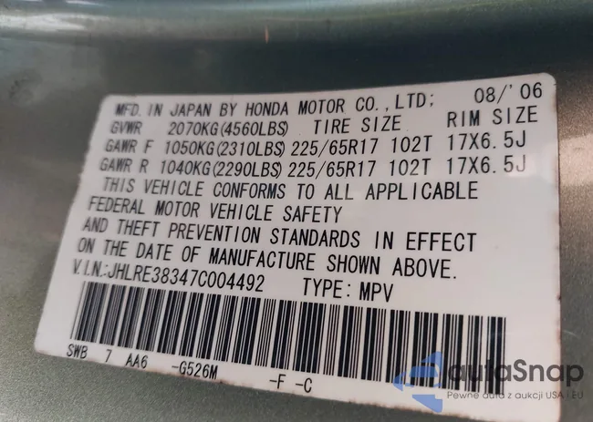 JHLRE38347C004492: 43271274