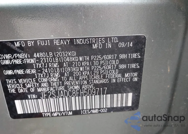 JF2SJADC8FH509717: 43271288