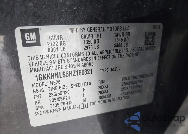 1GKKNNLS5HZ180821: 43271302